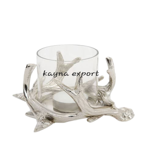 เชิงเทียนแก้วโลหะสำหรับตกแต่งโต๊ะในโรงแรมและภัตตาคารเชิงเทียนดีไซน์ใหม่เชิงเทียนแก้วโลหะแฟนซี - Product Image 5