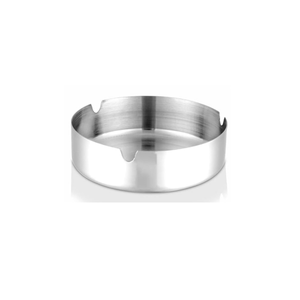 Cendrier rond en acier inoxydable de qualité supérieure idéal pour les fumeurs à la maison, au bureau, au patio ou en voyage Compact et élégant - Product Image 1