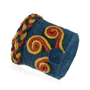 Support à stylos en jute fait main, design Art Déco écologique, forme ronde, organisateur de bureau - Product Image 3