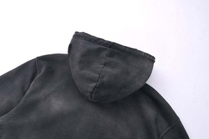 Nouvel arrivage de sweat à capuche pour hommes solide confortable respirant basique coton mélangé facile à porter lavage soleil délavé Design prix raisonnable - Product Image 6