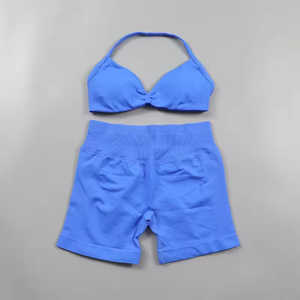 Conjunto de Top y Shorts de Yoga para Mujer, Tallas Grandes, Duradero, Elástico, Ligero, Ecológico, de Secado Rápido, para Gimnasio y Yoga - Product Image 5