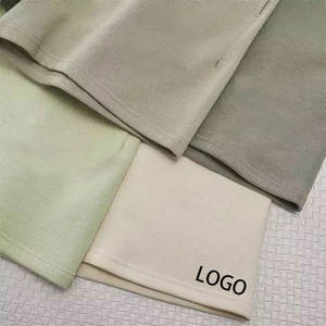 2025 pantalones cortos informales para entrenamiento de gimnasio para hombre, pantalones cortos personalizados de lana de secado rápido, algodón pesado, patrón sólido, cintura con cordón - Product Image 4