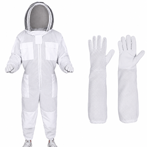 Combinaison de travail blanche pour apiculteur avec voile en maille, écologique, légère, en polyester, ensemble de gants isolants de protection, OEM Apiculture - Product Image 5