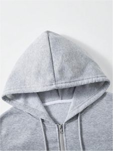 Sudadera con Capucha para Hombre, Estilo Casual, con Cordón Ajustable, Hombros Caídos, Bolsillos Bordados, 100% Algodón, Talla Grande, Transpirable, para Invierno - Product Image 4