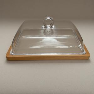 Handcrafted <b>Glass</b> Dome With Wooden Base <b>Cake</b> <b>Stand</b> Artisan Designed For Decorative Dining Interiors And Functional - Product Image 4