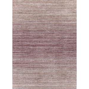 Alfombra de Lana y Viscosa Tejida a Mano con Diseño de Rayas Contorneadas en Rojo y Naranja - para Decoración del Hogar Modelo HWV-51076 - Product Image 1