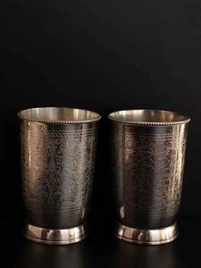 Meilleures ventes de gobelets droits en acier inoxydable brossé, verre en métal, eau et bière, verres faits à la main en acier - Product Image 2