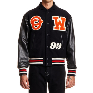 Vêtements de rue Mode personnalisée Nouvelle arrivée Livraison rapide Veste en laine universitaire Letterman Patchwork personnalisée pour hommes - Product Image 1
