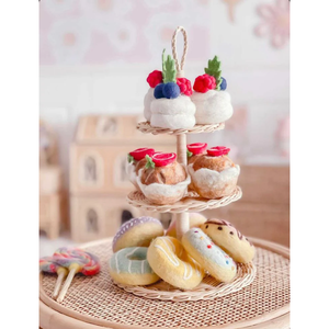 Vente en gros de porte-gâteau en rotin moderne écologique Design en bois à plusieurs niveaux pour l'extérieur, le salon, la chambre à coucher et l'école Fabriqué au Vietnam - Product Image 2