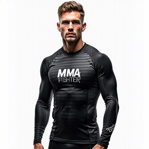 Camiseta de Compresión Rash Guard con Diseño Sublimado, Kimono de Manga Larga y Corta para MMA, Ajuste Compresivo, Personalizable para Hombre, 100% Poliéster Estampado Elástico - Product Image 5