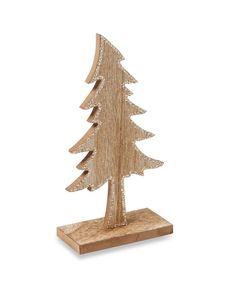 Sculpture de sapin de Noël moderne faite à la main décor de vacances rustique avec acacia et accents d'aluminium en bois de manguier pour les mariages - Product Image 5