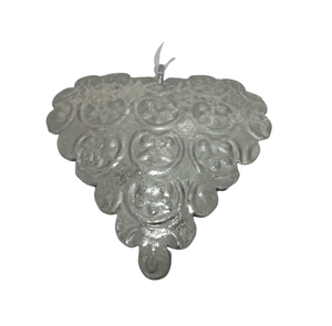 Lot de 2 décorations d'hôtel en métal, fer, cœur suspendu, feuille d'argent, décoration murale personnalisée faite à la main, vente en gros en vrac - Product Image 6