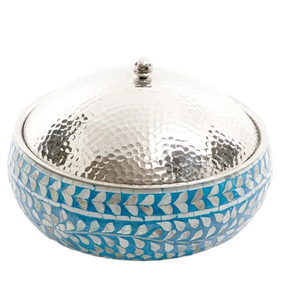 Pot de bonbons en acier inoxydable en forme de dôme de style luxueux pour la meilleure qualité Pot de bonbons durable de finition antique en métal - Product Image 6