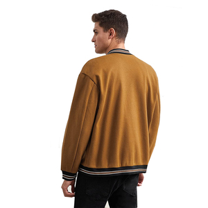 Veste universitaire la plus vendue pour adultes, couleur marron, manches longues, coupe-vent, veste de sport de plein air, veste universitaire de baseball avec logo personnalisé - Product Image 2