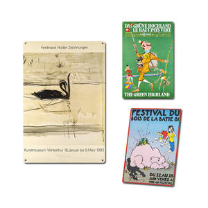 Vente chaude 20x30 CM Métal Signe Salon Exposition Mur Art Drôle <span class=keywords><strong>Suisse</strong></span> Ligne Art Tin Plaque Vintage Métal Mur Affiche - Product Image 1