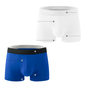 Calzoncillos bóxer de tiro medio para hombre listos para enviar tela elástica de 4 vías de secado rápido embalaje personalizado ropa interior transpirable para hombre - Product Image 1