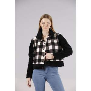 เสื้อแจ็คเก็ตขนแกะผู้หญิงแบบติดกระดุม จำหน่ายราคาส่ง - Product Image 3