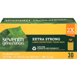 Seventh Generation Style Recycled Plastic Trash <b>Bags</b> – Strong Leakproof Waste Liners - Product Image 4