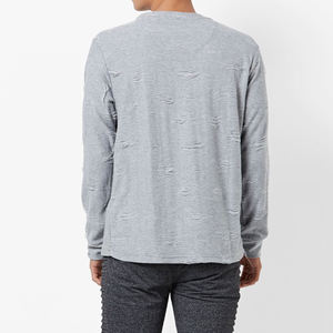 Precio al por mayor de alta calidad de peso pesado etiqueta personalizada bordado impreso hombres 100% algodón desgastado sudadera logotipo personalizado - Product Image 4