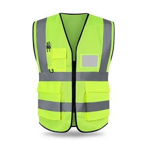 Chaleco Reflectante para Hombre, Resistente a la Intemperie, de Poliéster, Chaleco de Seguridad, Chaqueta de Tráfico, Chaleco de Seguridad Reflectante con Cremallera Delantera - Product Image 4