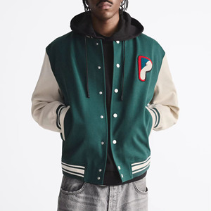 Veste universitaire unisexe avec logo personnalisé, veste de baseball vintage rétro en chenille américaine brodée, veste universitaire courte d'hiver pour homme - Product Image 3