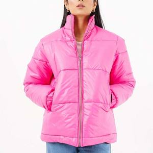 Chaqueta Acolchada de Lona Ecológica, Transpirable e Impermeable para Mujer, con Capucha, para Otoño e Invierno, Color Rosa - Product Image 6