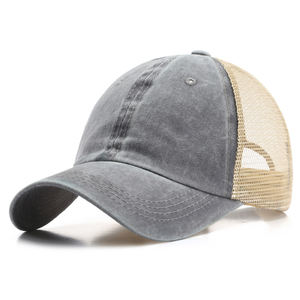 Gorra personalizada de 6 paneles en blanco para papá, gorra desgastada lavada, gorra de camionero Vintage, gorras deportivas de béisbol de algodón, gorra de camionero de malla - Product Image 4