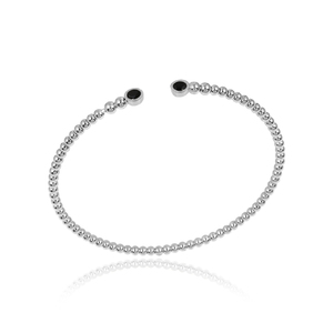 ผู้จัดจำหน่ายเครื่องประดับคุณภาพสูง ของขวัญคริสต์มาส ขายส่ง กำไลข้อมือเงินแท้ 925 ประดับพลอยออนิกซ์สีดำ แบบสั่งทำพิเศษ - Product Image 1