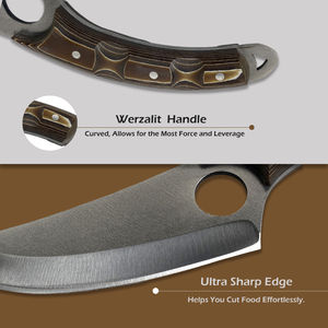 Werzalit couteau de Chef avec fourreau en cuir couteaux de cuisine en acier inoxydable de haute qualité meilleur prix couteau 2023 nouveaux arrivages - Product Image 2