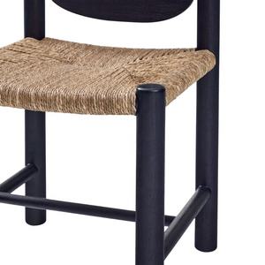 Modern Minimalist Design Garden Sets Teak Wood Garden <b>Chair</b> Outdoor Furniture Sea Grass Seat Patio Provides Relaxed Outdoor Feel - Product Image 5