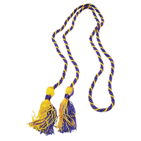 Cordes d'honneur de remise de diplôme multicolores personnalisées en vrac Cérémonie Cordons colorés tressés Gland