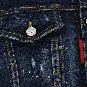 2025 vente en gros respirant à la mode hommes de haute qualité veste en jean personnalisée/hommes plaine vente chaude hivers veste en jean - Product Image 4