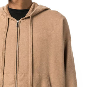 Wholesale Custom High Quality Men Thick Winter Full Zip Warm Faux <b>Fur</b> Fleece Lined <b>Hoodie</b> - Product Image 4