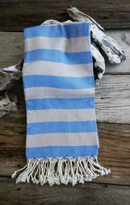 Alta calidad 100% algodón suave personalizado Hammam Fouta Toalla de playa turca patrón de rayas gran oferta de la India - Product Image 3