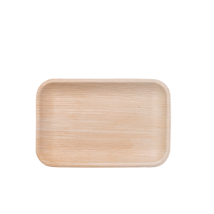 Plato para servir de porcelana Rectangular poco profundo de 9,5 "x 6" de alta calidad, 1,8 cm de profundidad, presentación de comida elegante, catering, servicio de Metal - Product Image 1