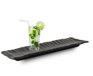 Plateau de démarrage en bois brun en céramique Kabab Snacks en bois avec poignées plateau de service décoratif plateau pour table de petit déjeuner décoratif - Product Image 5