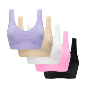 Nuevo estilo, buena calidad, ropa de mujer, Sujetador deportivo liso y elegante, Sujetador deportivo sencillo con cuello Halter - Product Image 6