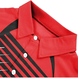 Sublimación algodón Polo camisa hombres cuarto botón manga corta punto Turn Down Collar Golf tenis negocios Casual verano Top - Product Image 3