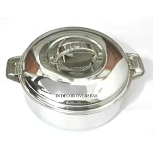 Récipient Chapati en bois de mangue de forme ronde de qualité supérieure avec couvercle supérieur en métal couleur argent Unique - Product Image 4