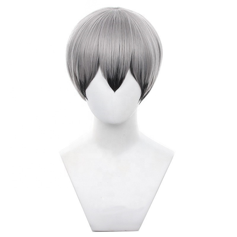 Wholesale Haikyuu Cosplay 30cm Short Gray Black Mixed