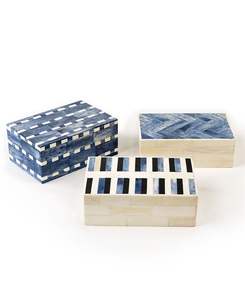 Handmade Bone Inlay Rectangle <b>Jewellery</b> <b>Box</b> for Storage with Classic Style and Solid Pattern - Product Image 1