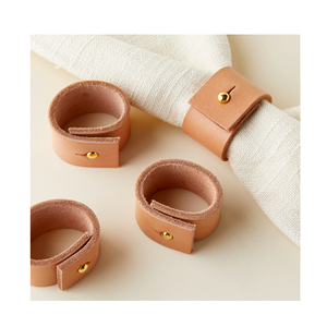 Servilletero de cuero Hotel Restaurante occidental Soporte de mesa Boda Acción de Gracias Anillo de mesa Artículos de decoración - Product Image 6