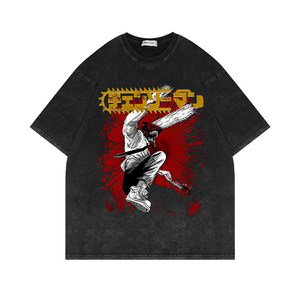 Camiseta de Alta Calidad, 100% Algodón, Talla Grande para Hombre, Personalizable con Serigrafía, Diseño de Anime, Tie Dye - Product Image 2