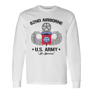 T-shirt promozionale a maniche lunghe per paracadutisti americani della 82a Divisione Aerotrasportata All American Proud US - Product Image 1