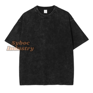 <b>Men's</b> Snowflake Washed T-<b>Shirt</b> 2025 Oversize Heavyweight 250 GSM Organic Cotton Washed T <b>Shirt</b> For Summer Use - Product Image 1