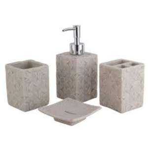 Ensemble de salle de bains en résine au design unique avec un élégant fini mat fait main - Product Image 5