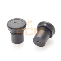 Connecteur femelle rond à montage encastré USB 3.1 Type C 10 Gbps PD 100W, coupleur de passage