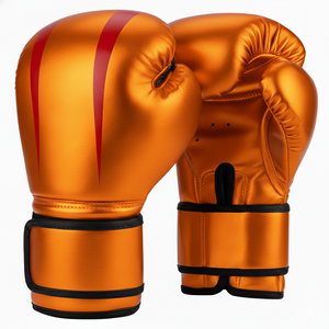 Gants de boxe JANNAT SPORTS de haute qualité, logo personnalisé imprimé, cuir PU, 12 oz, poignées légères, antidérapantes, noirs - Product Image 1