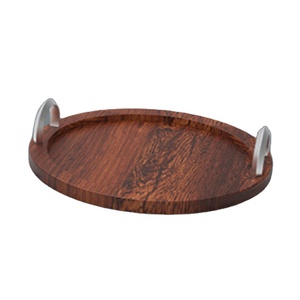 Vantage-Bandeja de madera para servir, estilo moderno, lujo, clásico, real, elegante, con asas, para el hogar, hotel y boda - Product Image 1