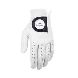 Gants de golf personnalisés de haute qualité en cuir Cabretta gauche droite et en cuir PU Gants de golf avec logo personnalisé OEM pour adultes - Product Image 1
